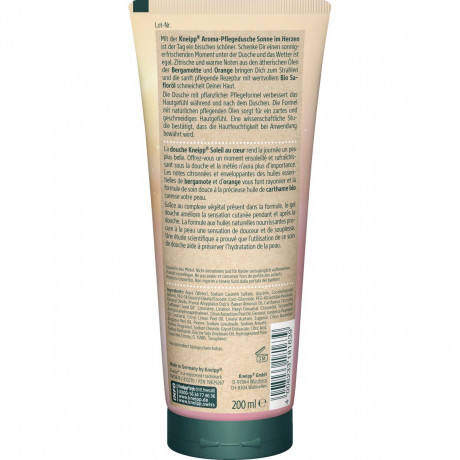 Kneipp Aroma-Pflegedusche Sonne im Herzen, 200 ml, Kneipp ароматный гель для душа «Солнце в сердце» с бергамотом и апельсином, 200 мл