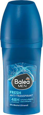 Balea MEN Antitranspirant Deo Roll-on Fresh, 50 ml, Роликовый антиперспирант Fresh с защитой от запаха до 48 часов, 50 мл