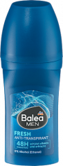 Balea MEN Antitranspirant Deo Roll-on Fresh, 50 ml, Роликовый антиперспирант Fresh с защитой от запаха до 48 часов, 50 мл