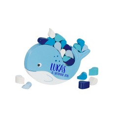 goki Balancierspiel Wal mit Name personalisiert Балансирующая игра с китами