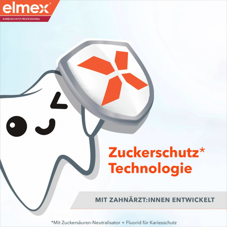 elmex Zahnpasta Junior Kariesschutz Professional, 75 ml, Детская зубная паста Junior Kariesschutz Professional с кальцием и фторидом, 6–12 лет, 75 мл