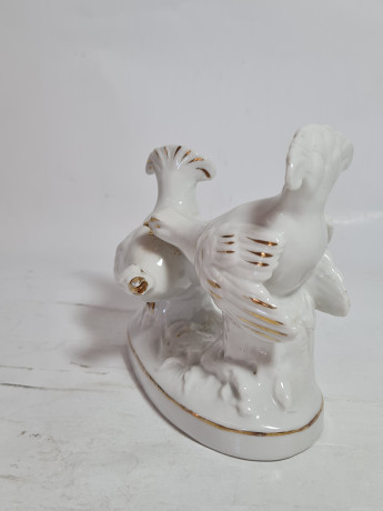 Фигурка винтажная Thuringen "Токающие глухари", фарфор, 12 см, Германия, 1970-80гг.