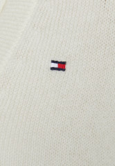Tommy Hilfiger SOFT V-NECK CARDIGAN Cardigan ecru МЯГКИЙ КАРДИГАН С V-ОБРАЗНЫМ ВЫРЕЗОМ Кардиган экрю