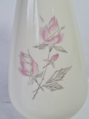 Ваза винтажная Alka Bavaria с нежно-розовым цветком, фарфор, средняя, 20.5 см, Германия, 1960-70гг.
