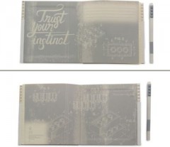 LEGO Notizheft LEGO, verschliessbar, inkl. Gelstift, grau Блокнот LEGO, с замком, с гелевой ручкой, серый