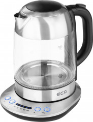ECG ECG Wasserkocher RK 1781, 1,7 l, 2200 W, Elegante rostfreie Ausfuhrung mit Hartglas  Электрочайник RK 1781, 1,7 л, 2200 Вт, элегантный нержавеющий дизайн с закаленным стеклом