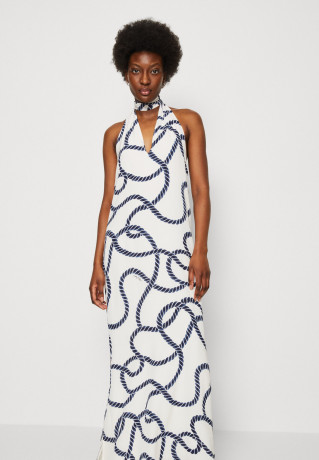 Tommy Hilfiger COASTAL ROPE MAXI HALTER  Maxi dress blue coast COASTAL ROPE MAXI HALTER Платье макси голубое побережье