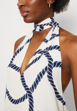 Tommy Hilfiger COASTAL ROPE MAXI HALTER  Maxi dress blue coast COASTAL ROPE MAXI HALTER Платье макси голубое побережье