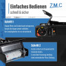 ZMC ZMC Gaskocher PREMIUM 2 flammig Campingkocher Gaskocher Grillplatte+16x Gaskartusche, (Grill Platte Tischgrill Doppel Gasbrenner Gasgrill Kochfeld mit Piezozundung Warmeleistung: 2,0KW), Butan Gas 227g Gaskocher Outdoor Camping Gas Kocher Herd Butanga
