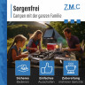 ZMC ZMC Gaskocher PREMIUM 2 flammig Campingkocher Gaskocher Grillplatte+16x Gaskartusche, (Grill Platte Tischgrill Doppel Gasbrenner Gasgrill Kochfeld mit Piezozundung Warmeleistung: 2,0KW), Butan Gas 227g Gaskocher Outdoor Camping Gas Kocher Herd Butanga