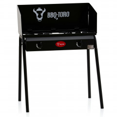 BBQ-Toro BBQ-Toro Gaskocher Gas Grilltisch mit Windschutz, Gusseisen Gaskocher 2 Brenner, 12kw  Газовая плита BBQ-Toro, газовый гриль-стол с защитой от ветра, чугунная газовая плита, 2 конфорки, 12 кВт