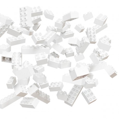 Hubelino 60-teiliges weisses Bausteine Set Набор из 60 белых строительных блоков