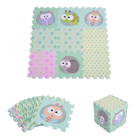 MONI Puzzlematte 9 teilig Teilegrosse 31 x 31 cm EVA-Schaum Puzzlematten Коврик-пазл 9 штук Размер 31 x 31 см Коврики-пазлы из пеноматериала EVA