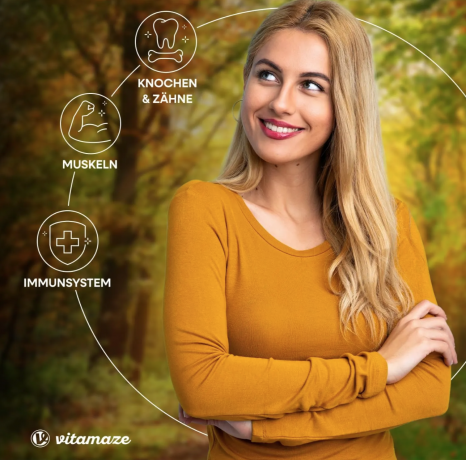 Vitamaze Vitamin D3 highly dosed 20000 IU per tablet (20-day dose) 180st, Витамин D3 20000МЕ Депо (Германия), 180шт, таблетки, 1 таблетка в 20 дней, запас на 10 лет, 180шт