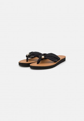 Tommy Hilfiger ELEVATED BEACH  T-bar sandals black ELEVATED BEACH Сандалии с Т-образной перемычкой черный