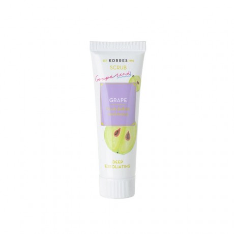 Korres (Коррес) natural products Grape Deep Exfoliating Scrub Gesichtspeeling Peelings & Masken, 18 мл