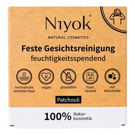 Niyok Feste Gesichtsreinigung Patchouli 80g Твердое очищающее средство для лица Пачули 80г