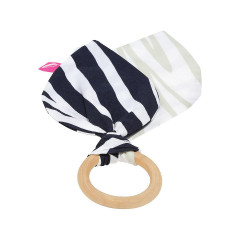 Motherhood Beissring aus Holz mit Baumwollblatter Деревянный прорезыватель с хлопковыми листьями