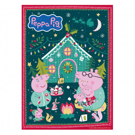 Peppa Pig Adventskalender, детский шоколадный адвент-календарь Свинка Пеппа, 24 окошка, 75 г