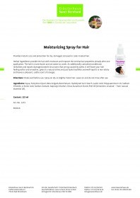 Krauterhaus Sanct Bernhardt Moisturizing Spray на Hair, 125 мл