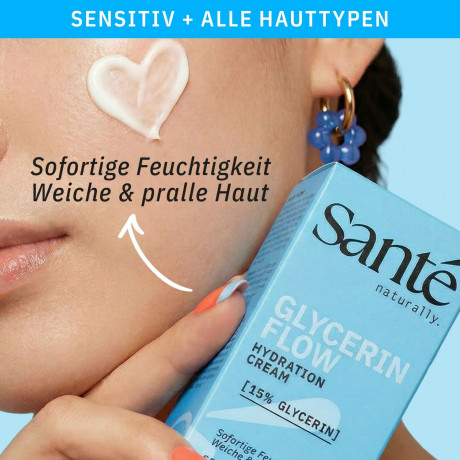 SANTE Santé Glycerin Flow Cream, 50 ml, Санте Увлажняющий крем для лица Glycerin Flow с глицерином, 50 мл