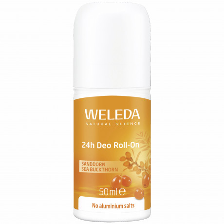 WELEDA SANDDORN 24h Deo Roll-On, 50 ml, Шариковый дезодорант Sanddorn 24 часа без солей алюминия, с облепихой, 50 мл
