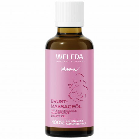 WELEDA MAMA Brust Massageoel, 50 ml, Масло Mama для массажа груди во время беременности и грудного вскармливания, 50 мл