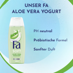 Fa Soft Aloe Vera Yoghurt Duschcreme 250 ml, Крем для душа FA Soft Aloe Vera Yoghurt с йогуртовыми протеинами и ароматом алоэ, 250 мл