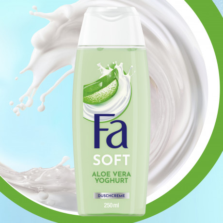 Fa Soft Aloe Vera Yoghurt Duschcreme 250 ml, Крем для душа FA Soft Aloe Vera Yoghurt с йогуртовыми протеинами и ароматом алоэ, 250 мл