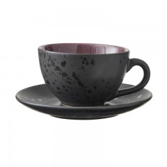 Bitz Bitz Gastro black / light Tasse 0,22 L mit Untertasse 10 cm Set 4-tlg. Чашка Bitz Gastro черная/светлая 0,22 л с блюдцем 10 см, набор из 4 шт.
