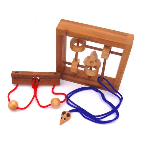 ROMBOL Seilpuzzle-Set mit unterschiedlichen Веревочный пазл с разными