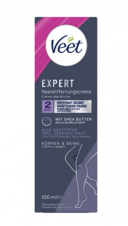 Veet EXPERT Haarentfernungscreme Korper & Beine alle Hauttypen,  Крем для удаления волос EXPERT для тела и ног, подходит для всех типов кожи 100мл