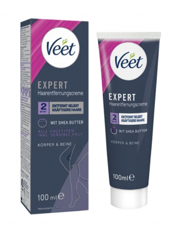 Veet EXPERT Haarentfernungscreme Korper & Beine alle Hauttypen,  Крем для удаления волос EXPERT для тела и ног, подходит для всех типов кожи 100мл