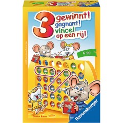 Ravensburger Mitbringspiel 3 gewinnt! Добейтесь победы в игре 3!