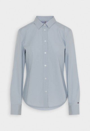 Tommy Hilfiger FIL A FIL REGULAR Button-down blouse breezy blue FIL A FIL REGULAR Блузка на пуговицах свежий синий