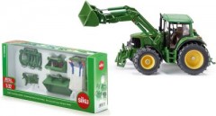 SIKU SIKU Farmer-Bundle: 3652 John Deere mit Frontlader 1:32 + 3658 Frontlader-Zubehor Набор SIKU Farmer: 3652 John Deere с фронтальным погрузчиком 1:32 + 3658 аксессуаров для фронтального погрузчика