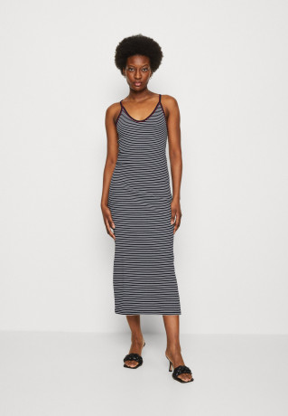 Tommy Hilfiger SLIM MINI STRAPPY MIDI  Jumper dress desert sky/ecru SLIM MINI STRAPPY MIDI Платье-джемпер небо пустыни/экрю