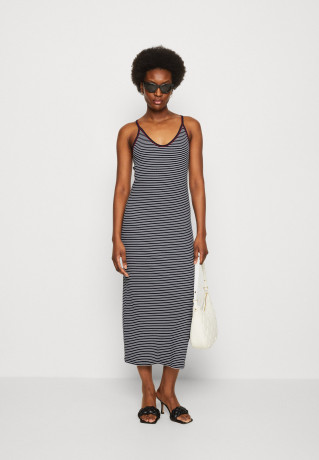 Tommy Hilfiger SLIM MINI STRAPPY MIDI  Jumper dress desert sky/ecru SLIM MINI STRAPPY MIDI Платье-джемпер небо пустыни/экрю