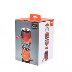 A. Blochl A. Blochl Gaskocher Kochsystem AB-3 Deluxe neu, (Set, 1 Gasherd, 1 Topf mit Warmetauscher, 1 TPE-Ubertopf, 1 Topf Rack, 1 Gas Tank, 1 Stoff-Bezug fur Topf), Windschutz und Warmetauschern ermoglicht ca. 40% weniger Brennstoffverbrauch Система пр