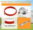 HOMELUX HOMELUX Gaskocher Campingkocher mit 1,5M Anschlussschlauch und Druckminderer 50 mbar, (Camping Gasherd Kocher) 1-flammig Газовая плита HOMELUX походная с соединительным шлангом 1,5 м и редуктором давления 50 мбар (походная газовая плита)
