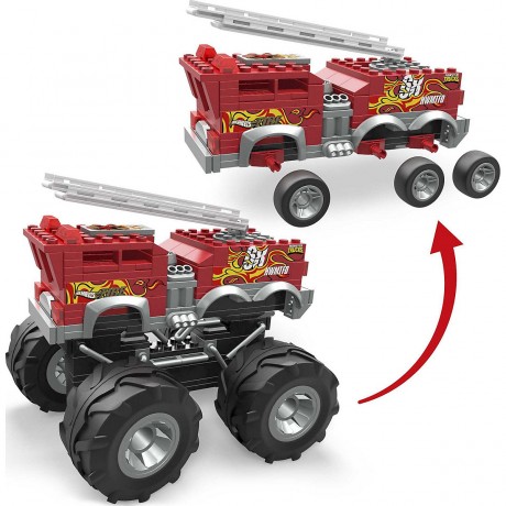Mattel Mega Construx Hot Wheels Feuerwehr-Auto Monster Truck mit 2 Figuren Mega Construx Hot Wheels Fire Engine Monster Truck с 2 фигурками
