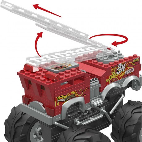 Mattel Mega Construx Hot Wheels Feuerwehr-Auto Monster Truck mit 2 Figuren Mega Construx Hot Wheels Fire Engine Monster Truck с 2 фигурками