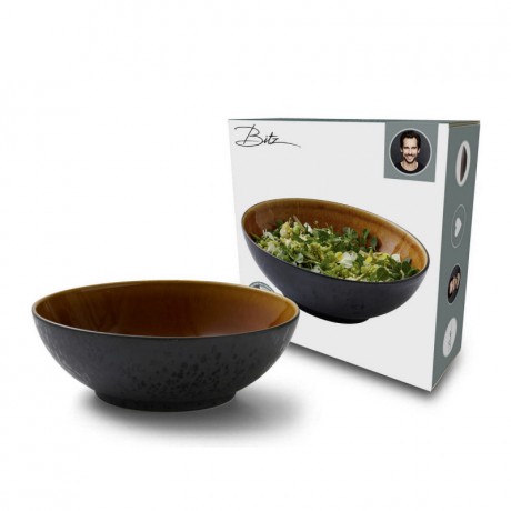 Bitz Bitz Gastro black / amber Salatschussel d: 30 cm / h: 10 cm Салатник Bitz Gastro черный/янтарный д: 30 см / в: 10 см