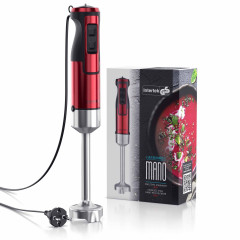 Arendo Arendo Stabmixer, 1000 W, Edelstahl Purierstab in rot Handmixer mit stufenloser Regelung  Ручной блендер Arendo, 1000 Вт, очищающий стержень из нержавеющей стали красного цвета ручной миксер с бесступенчатым управлением