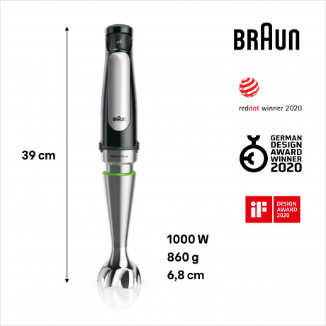Braun Braun Stabmixer MQ7000X MultiQuick 7, 1000 W, mit 600ml Mixbecher  Ручной блендер Braun MQ7000X MultiQuick 7, 1000 Вт, с чашей для смешивания 600 мл