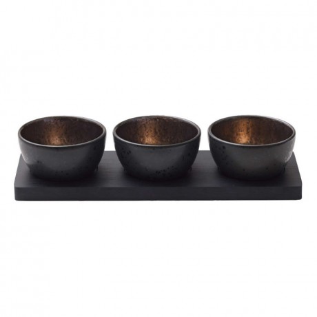 Bitz Bitz Gastro black / bronze Kabarett-32x11x6 cm Set 4-tlg. Bitz Gastro черный/бронза Cabaret-32x11x6 см Набор из 4 шт.