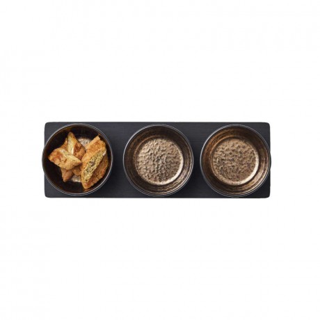 Bitz Bitz Gastro black / bronze Kabarett-32x11x6 cm Set 4-tlg. Bitz Gastro черный/бронза Cabaret-32x11x6 см Набор из 4 шт.