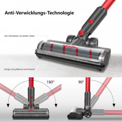 iceagle iceagle Akku-Stielstaubsauger Akku Staubsauger, 4 in 1 Staubsauger Kabellos, 27000Pa Saugleistung, 250,00 W, beutellos, 45 Min. Laufzeit, knickbares Rohr, inkl. umfangreichen Zubehor Staubsauger-A Беспроводной пылесос Iceagle, пылесос 4 в 1, беспр