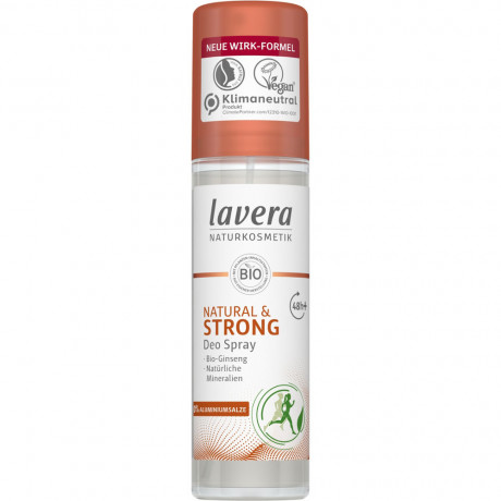 LAVERA Deo Spray NATURAL & STRONG, 75 ml, Лавера Дезодорант-спрей с усиленной защитой от запаха, био-женьшень, 75 мл