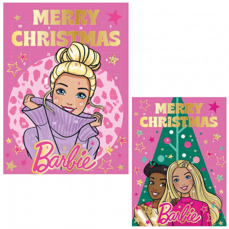Barbie Adventskalender, Barbie шоколадный адвент-календарь 2026 «Barbie» с 24 фигурками из молочного шоколада, 75 г